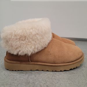 UGG classic fur lined mini boot